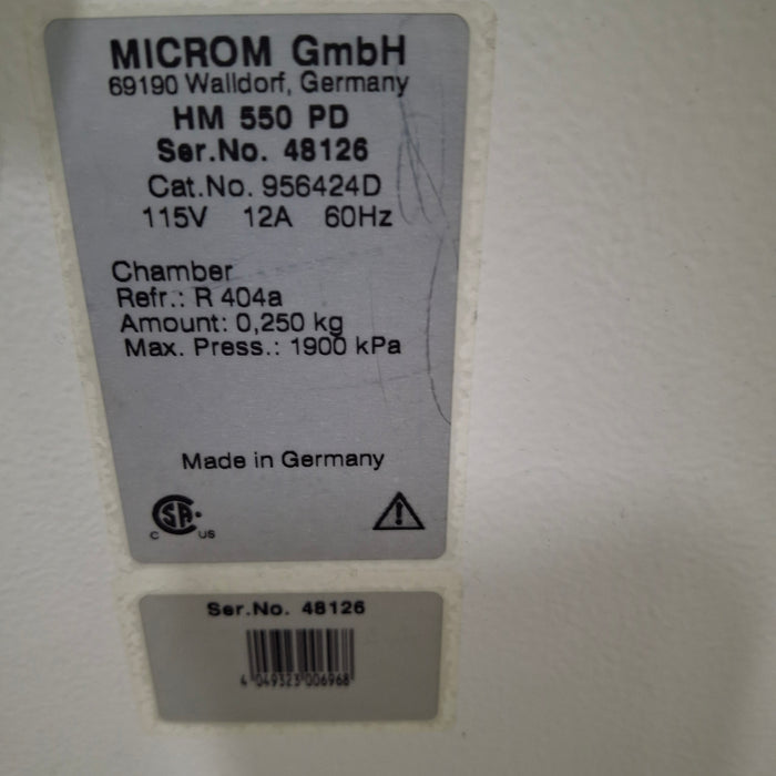 Microm Microm HM 550 PD Cryostat Histology and Pathology reLink Medical