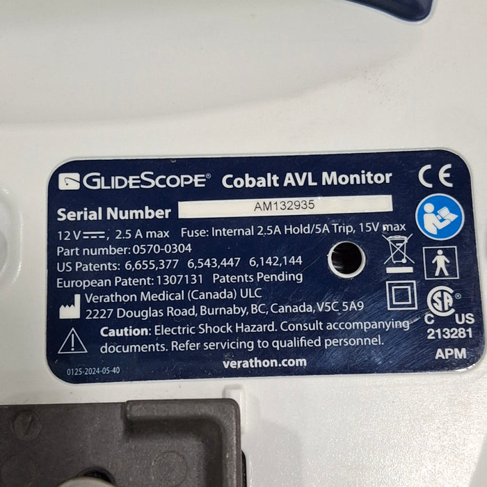 Verathon Medical, Inc Glidescope Cobalt AVL Video Laryngoscope