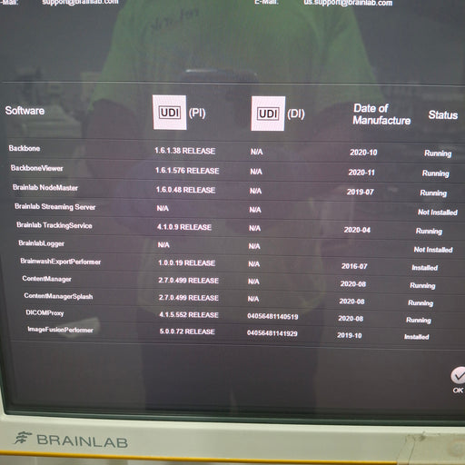 Brainlab, Inc. Brainlab, Inc. Curve Dual Display Curve Dual Display + Camera Cart Surgical Equipment reLink Medical