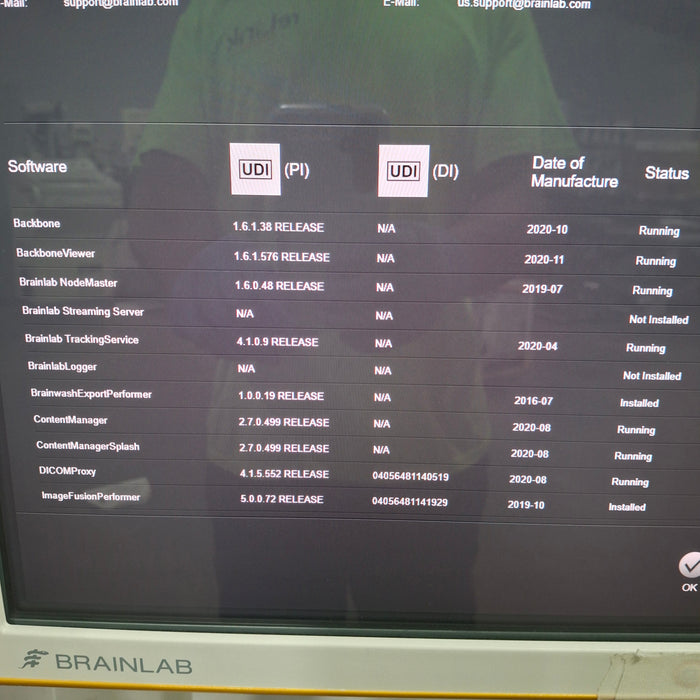 Brainlab, Inc. Brainlab, Inc. Curve Dual Display Curve Dual Display + Camera Cart Surgical Equipment reLink Medical