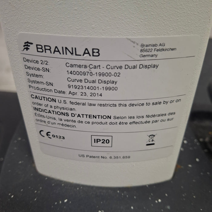 Brainlab, Inc. Brainlab, Inc. Curve Dual Display Curve Dual Display + Camera Cart Surgical Equipment reLink Medical