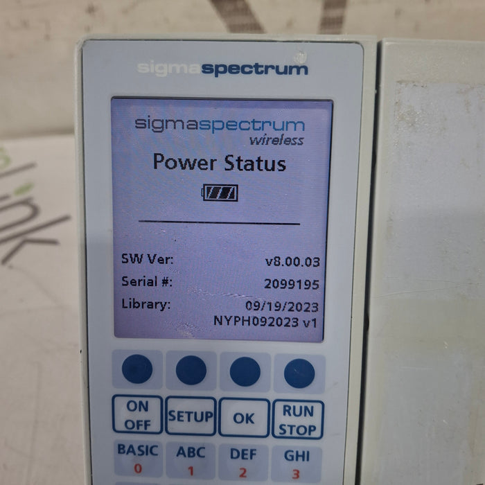 Baxter Sigma Spectrum 8.00.03 w/o Battery Infusion Pump