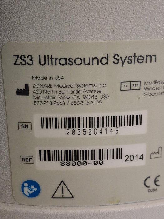 Zonare ZS3 Ultrasound