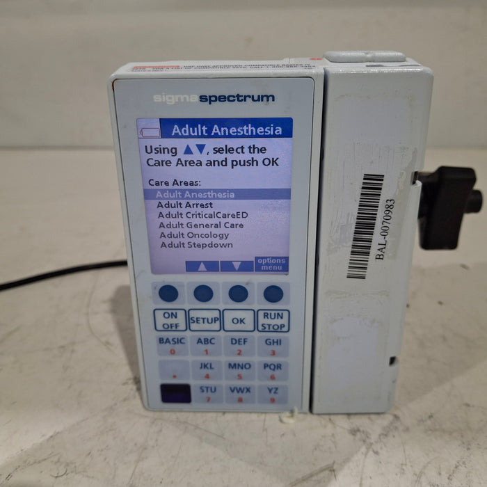 Baxter Sigma Spectrum 8.00.04 w/o Battery Infusion Pump