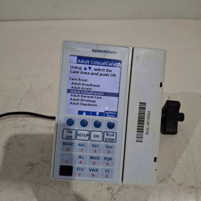 Baxter Sigma Spectrum 8.00.03 w/o Battery Infusion Pump