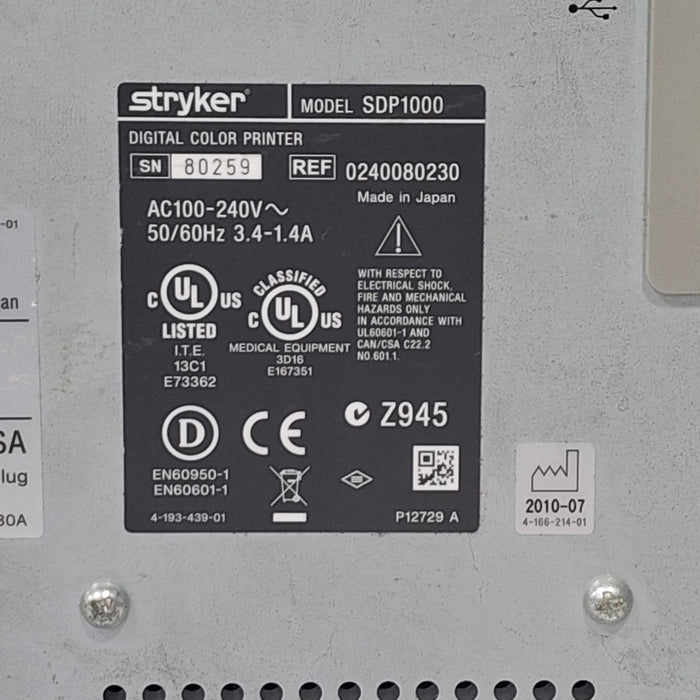 Stryker SDP1000 Digital Color Printer