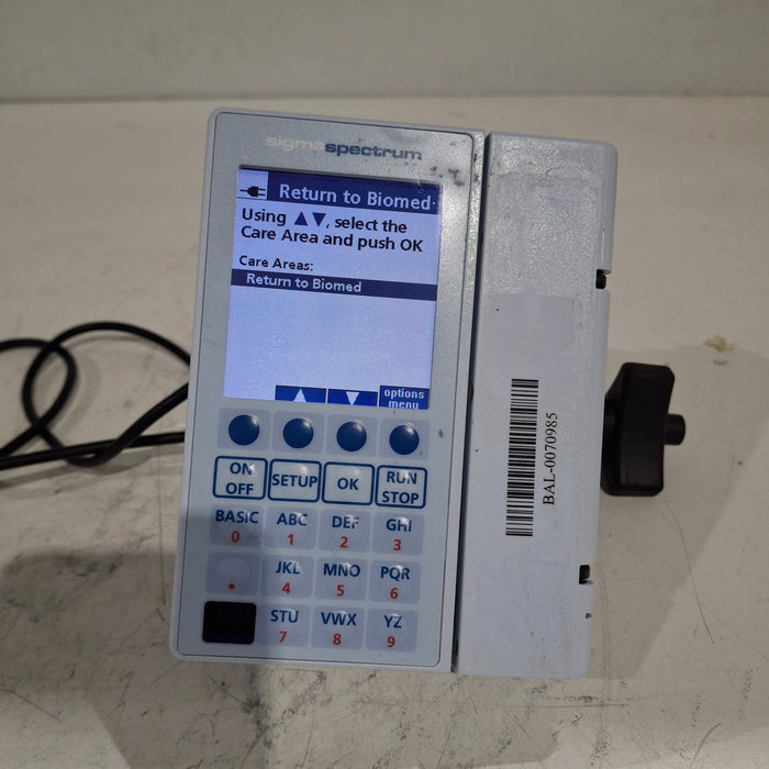 Baxter Sigma Spectrum 8.01.00 w/o Battery Infusion Pump