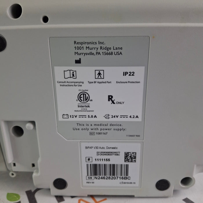 Philips Philips BiPAP V30 Auto Airway Management System Respiratory reLink Medical