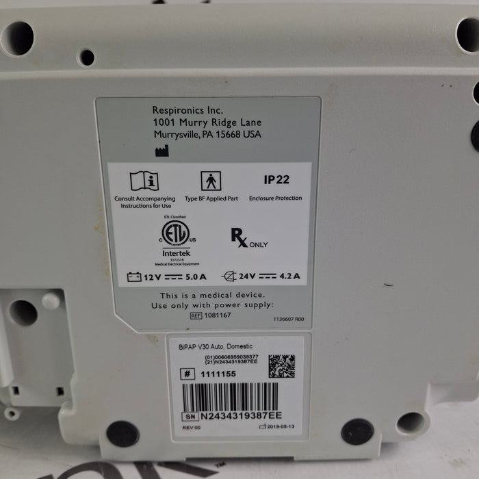 Philips Philips BiPAP V30 Auto Airway Management System Respiratory reLink Medical