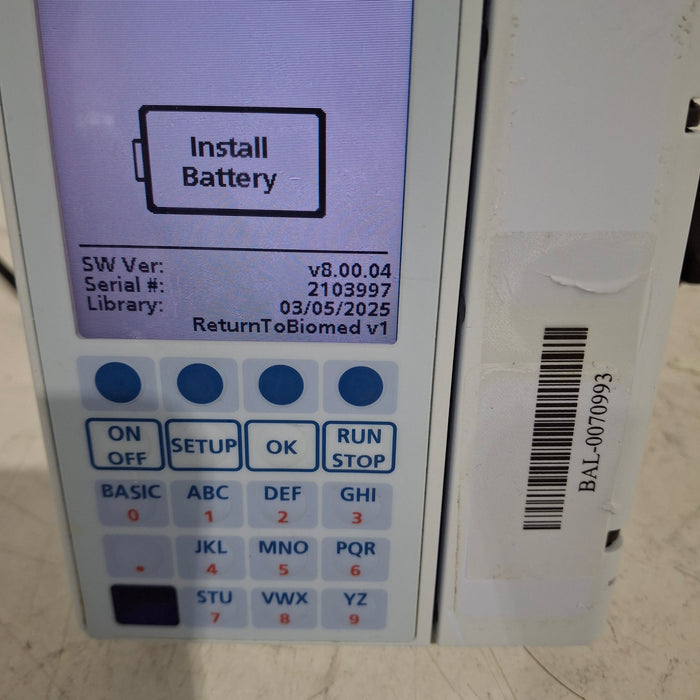 Baxter Sigma Spectrum 8.00.04 w/o Battery Infusion Pump