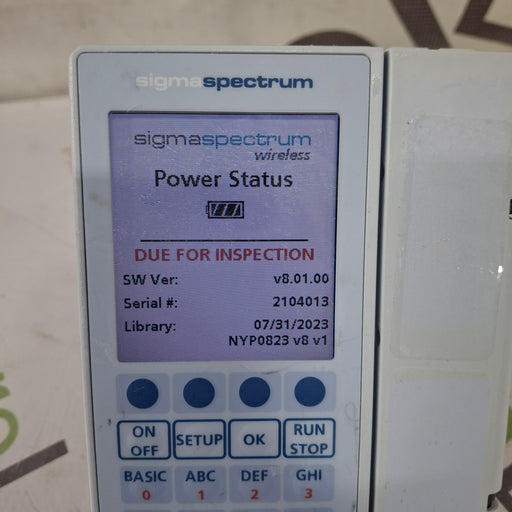Baxter Baxter Sigma Spectrum 8.01.00 w/o Battery Infusion Pump Infusion Pump reLink Medical