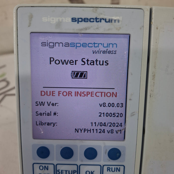 Baxter Sigma Spectrum 8.00.03 w/o Battery Infusion Pump