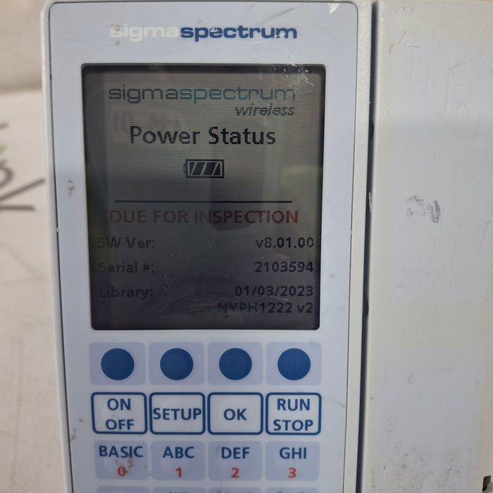 Baxter Baxter Sigma Spectrum 8.01.00 w/o Battery Infusion Pump Infusion Pump reLink Medical