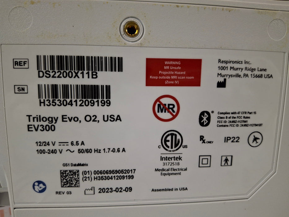 Philips Philips Trilogy EV300 Ventilator Respiratory reLink Medical