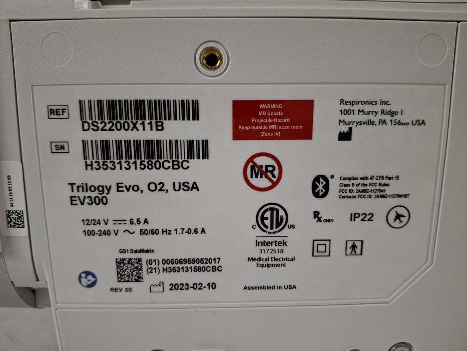 Philips Philips Trilogy EV300 Ventilator Respiratory reLink Medical