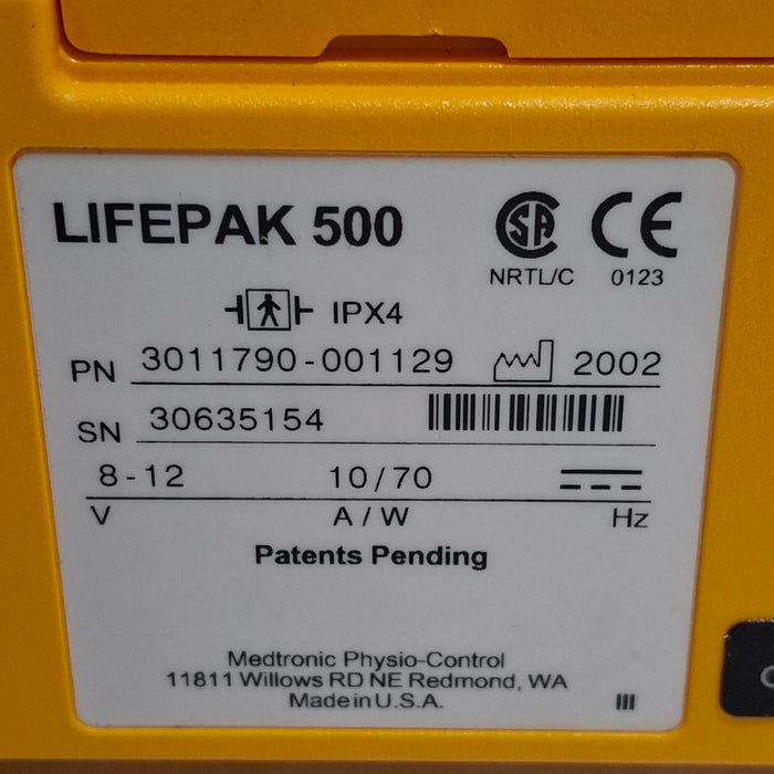 Medtronic Medtronic Physio Control LifePak 500 AED Defibrillators reLink Medical