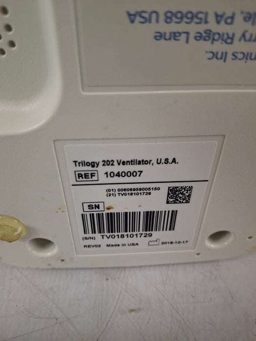 Respironics Respironics Trilogy 202 Ventilator Respiratory reLink Medical