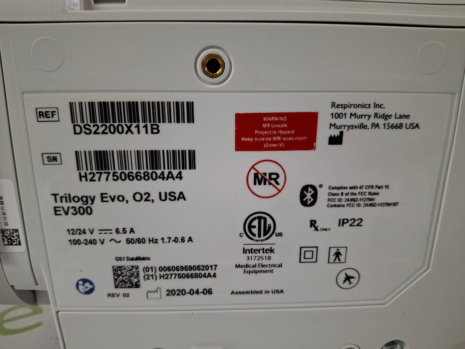 Philips Philips Trilogy EV300 Ventilator Respiratory reLink Medical