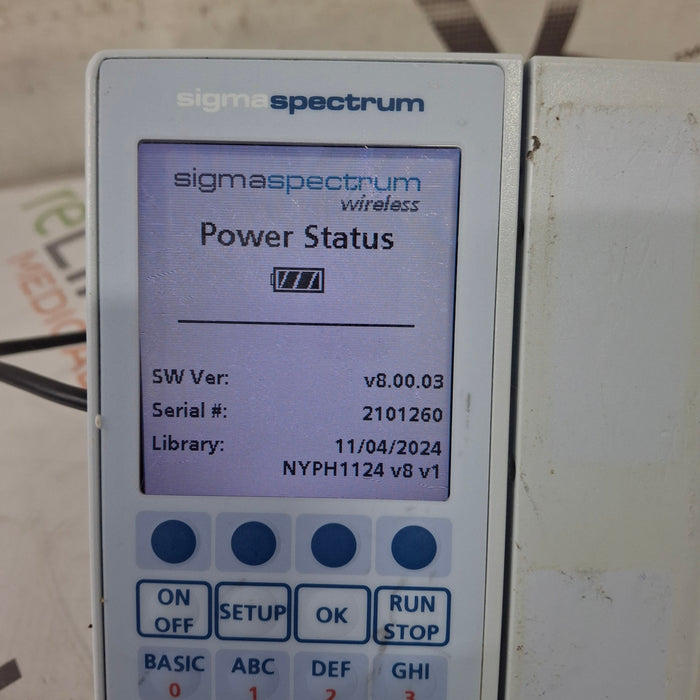 Baxter Sigma Spectrum 8.00.03 w/o Battery Infusion Pump