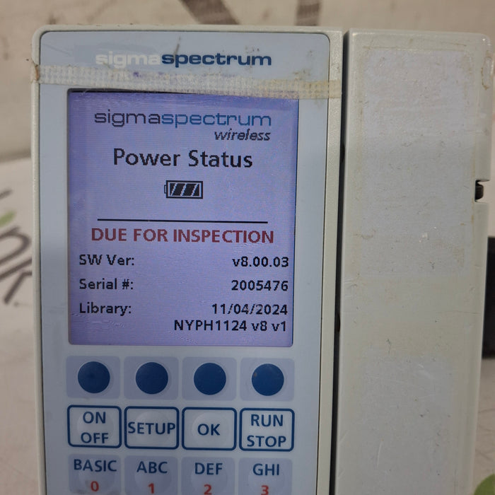 Baxter Sigma Spectrum 8.00.03 w/o Battery Infusion Pump