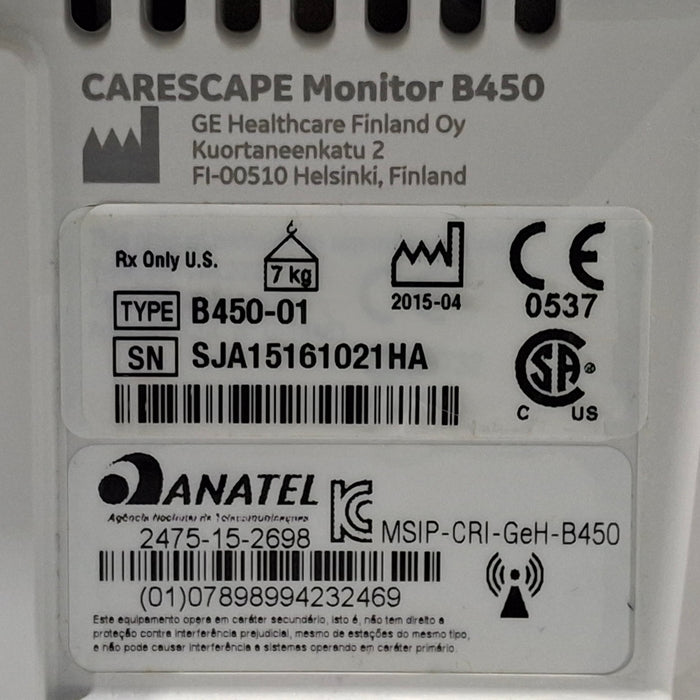 GE Healthcare GE Healthcare Carescape B450 Patient Monitor Patient Monitors reLink Medical