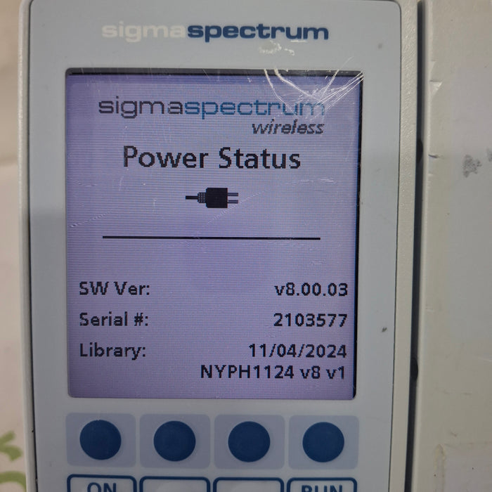 Baxter Sigma Spectrum 8.00.03 w/o Battery Infusion Pump