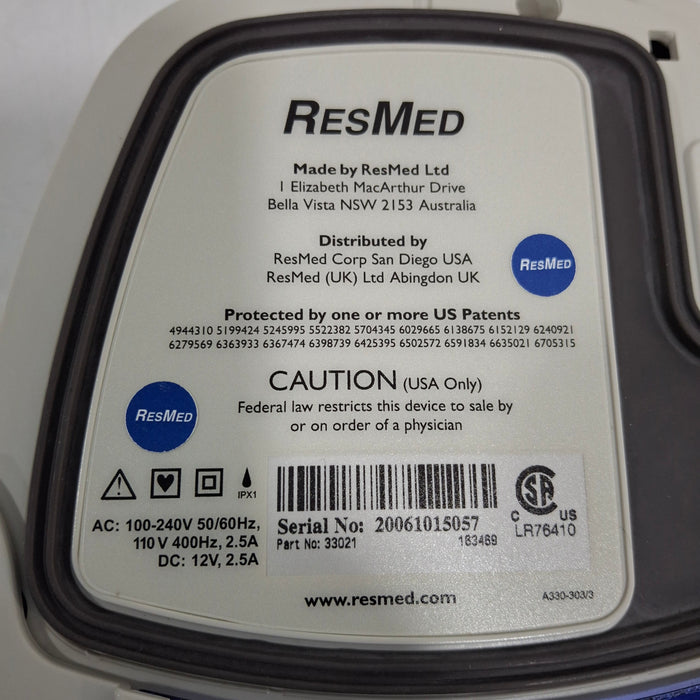 ResMed ResMed S8 Compact CPAP System Respiratory reLink Medical