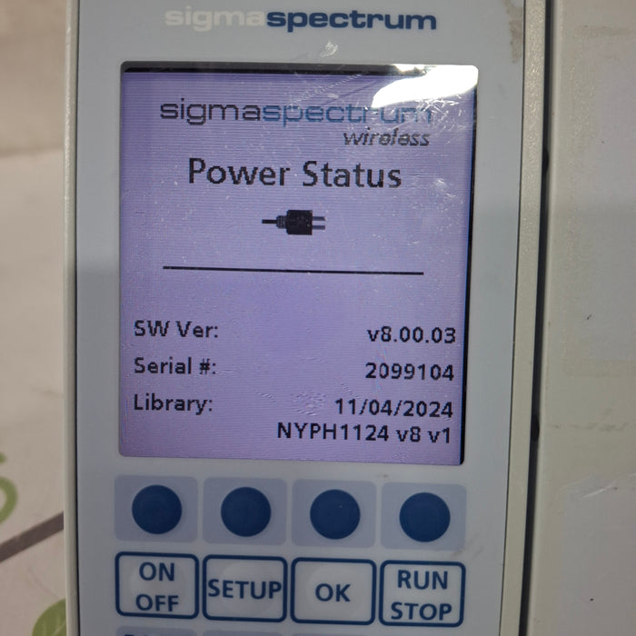 Baxter Sigma Spectrum 8.00.03 w/o Battery Infusion Pump