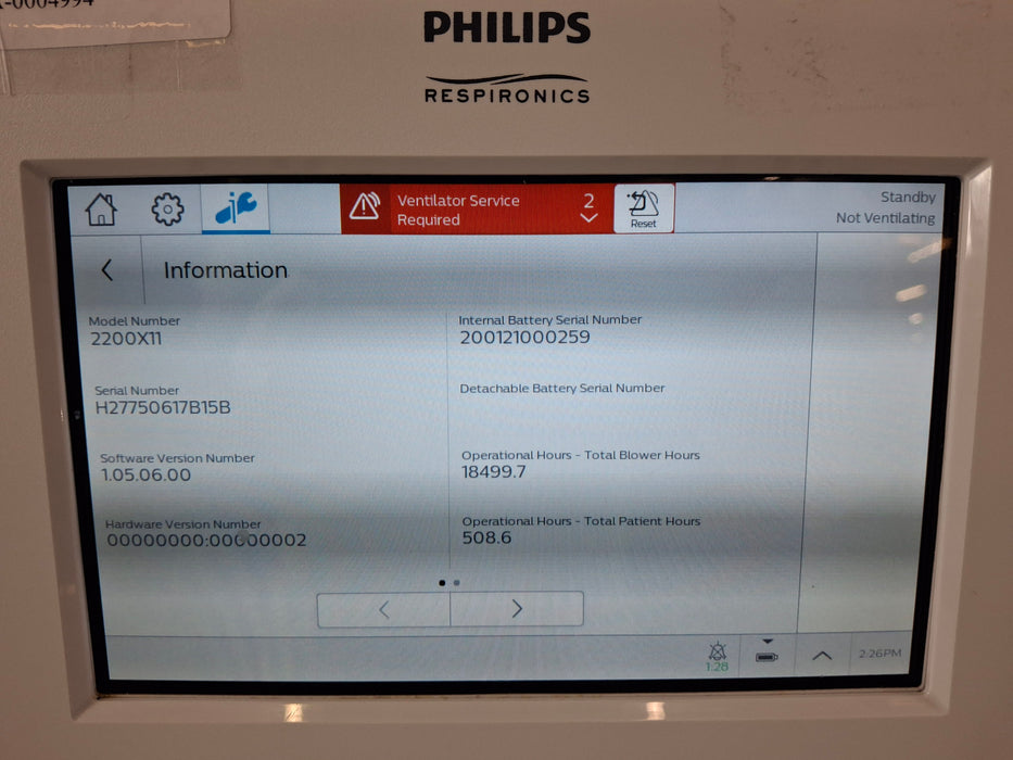 Philips Philips Trilogy EV300 Ventilator Respiratory reLink Medical