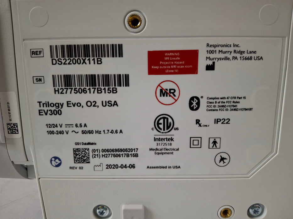 Philips Philips Trilogy EV300 Ventilator Respiratory reLink Medical