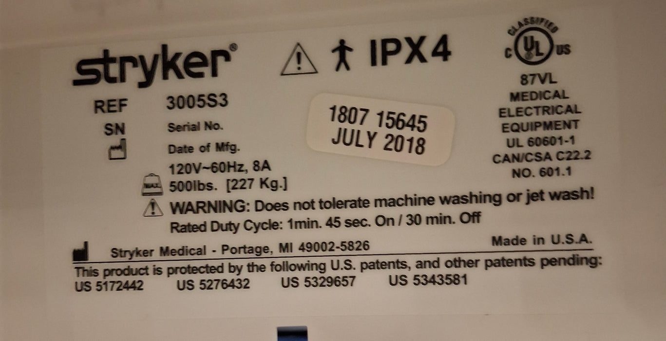 Stryker Secure III 3005 Hospital Bed