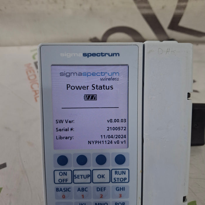 Baxter Sigma Spectrum 8.00.03 w/o Battery Infusion Pump
