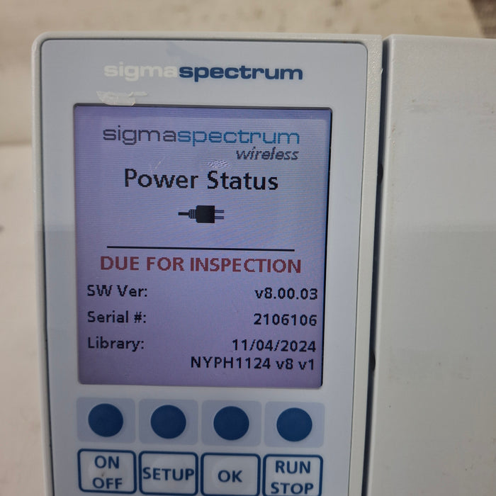 Baxter Sigma Spectrum 8.00.03 w/o Battery Infusion Pump