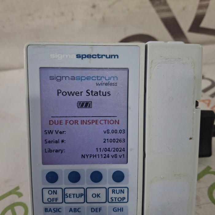 Baxter Sigma Spectrum 8.00.03 w/o Battery Infusion Pump