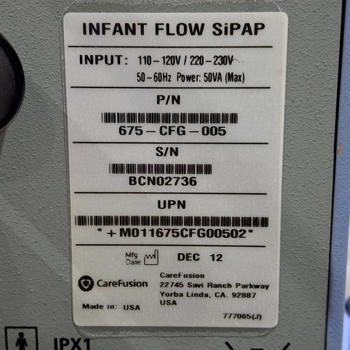 CareFusion CareFusion Infant Flow SIPAP Ventilation System Respiratory reLink Medical