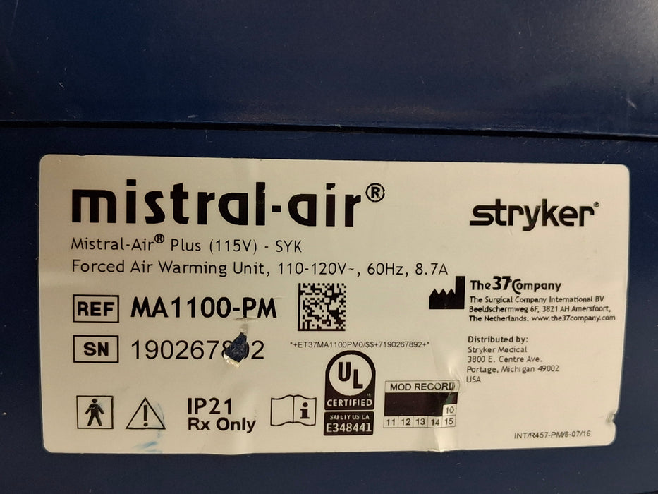 Stryker Stryker Mistral-Air Forced Air Warming System Surgical Equipment reLink Medical