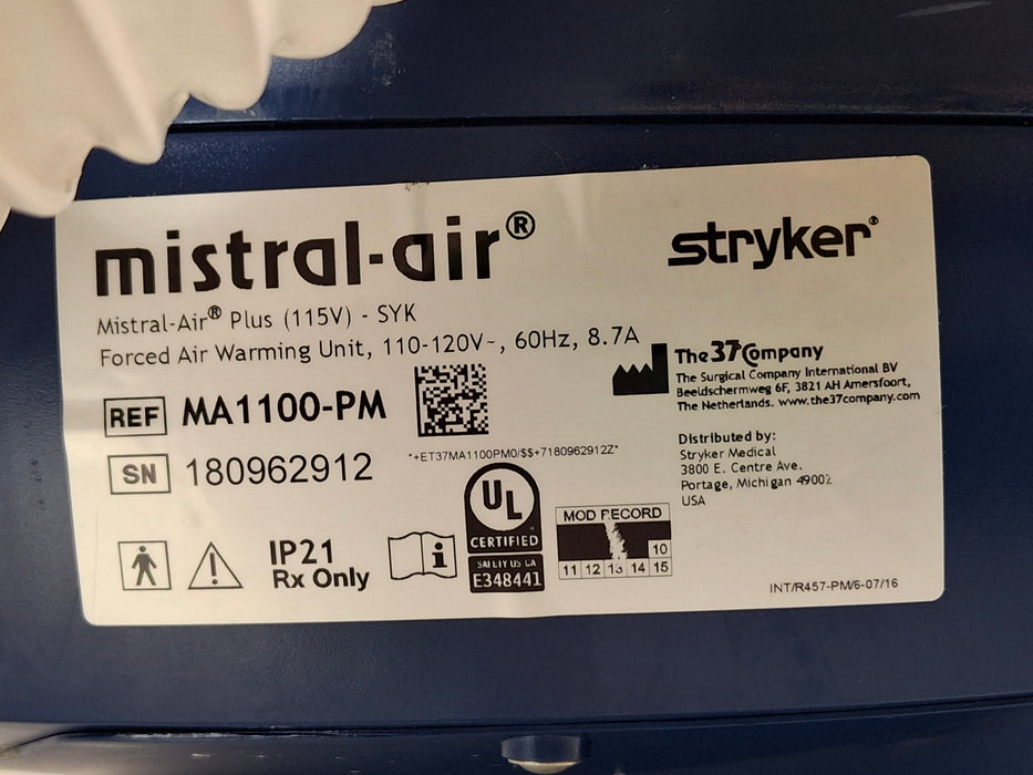Stryker Stryker Mistral-Air Forced Air Warming System Surgical Equipment reLink Medical