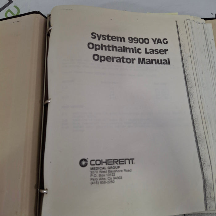 Coherent System 9900 Ophthalmic YAG Laser System