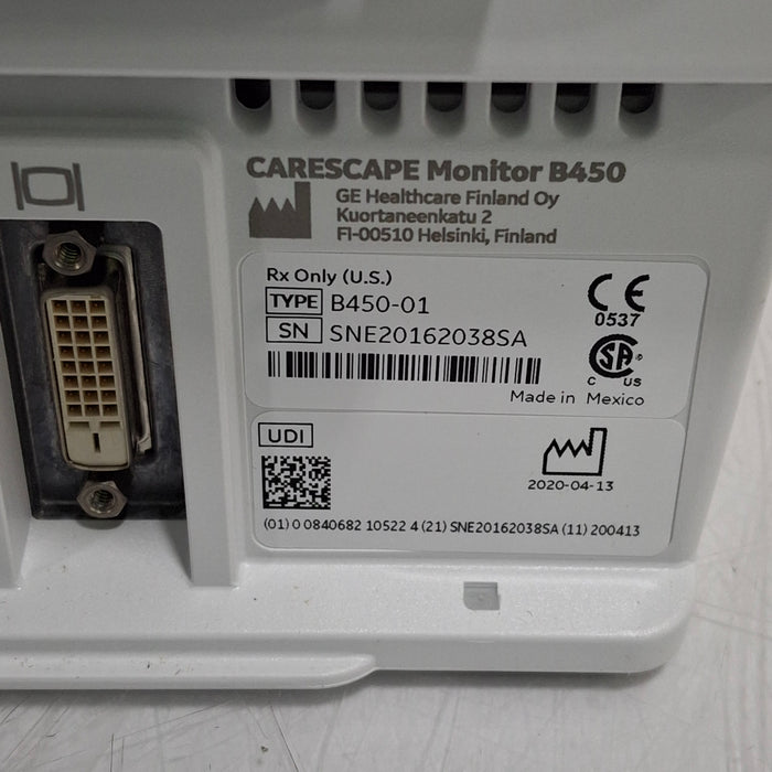 GE Healthcare GE Healthcare Carescape B450 Post Anesthesia Care Patient Monitor Patient Monitors reLink Medical
