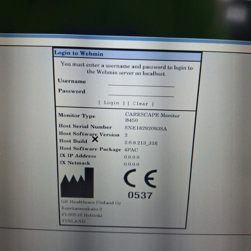 GE Healthcare GE Healthcare Carescape B450 Post Anesthesia Care Patient Monitor Patient Monitors reLink Medical