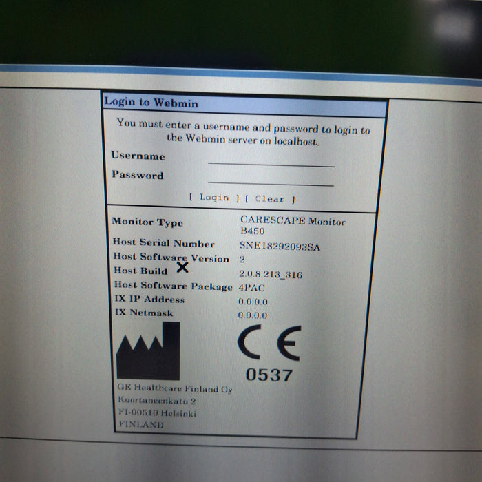 GE Healthcare GE Healthcare Carescape B450 Post Anesthesia Care Patient Monitor Patient Monitors reLink Medical