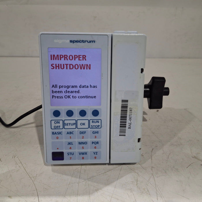 Baxter Baxter Sigma Spectrum 8.01.00 w/o Battery Infusion Pump Infusion Pump reLink Medical