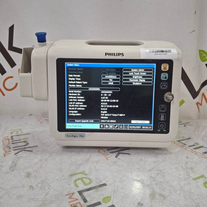 Philips SureSigns VS2 Vital Signs Monitor