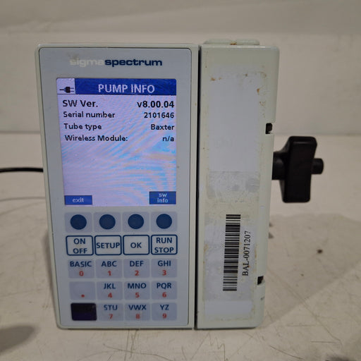 Baxter Baxter Sigma Spectrum 8.00.04 w/o Battery Infusion Pump Infusion Pump reLink Medical