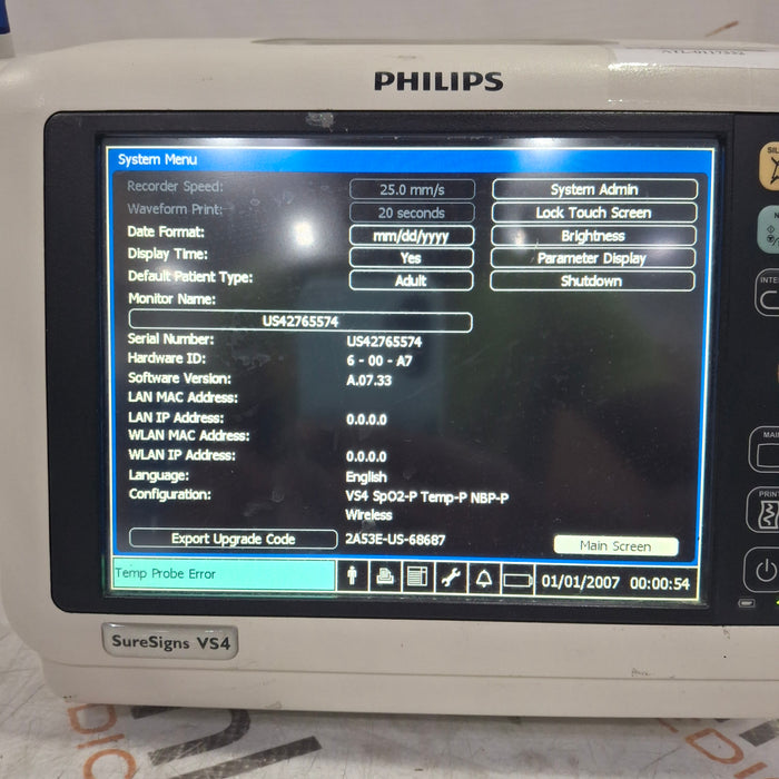 Philips Philips SureSigns VS4 Vital Signs Monitor Patient Monitors reLink Medical