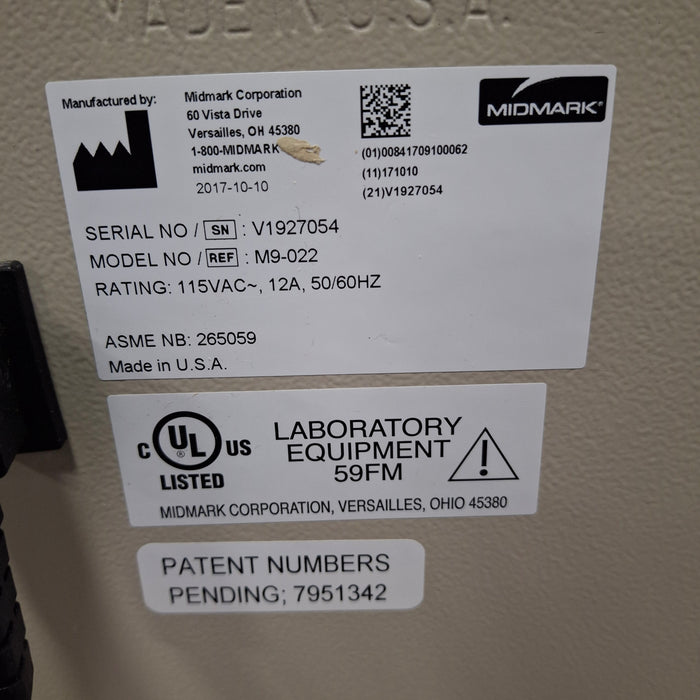 Midmark Ritter M9-022 UltraClave Autoclave Sterilizer