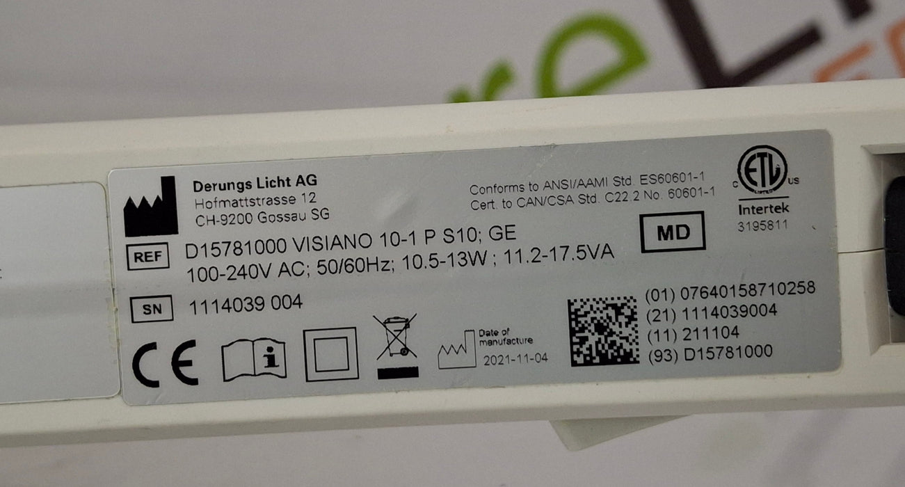 GE Healthcare GE Healthcare Visiano 10-1 Exam Light Diagnostic Exam Equipment reLink Medical