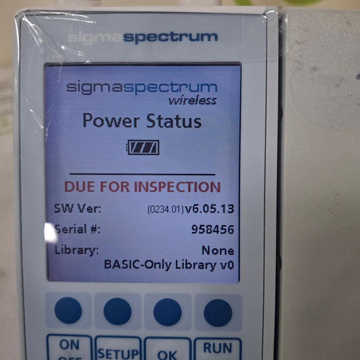 Baxter Sigma Spectrum 6.05.13 with A/B/G/N Battery Infusion Pump