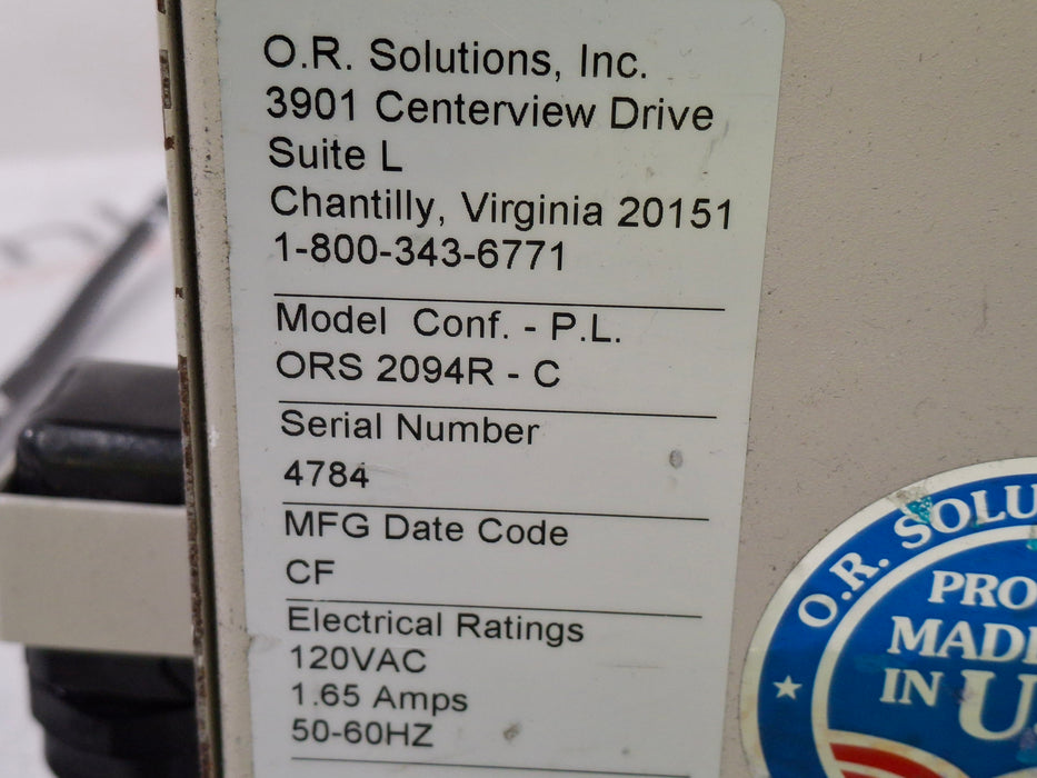 OR Solutions ORS-2094 R Solution Warmer