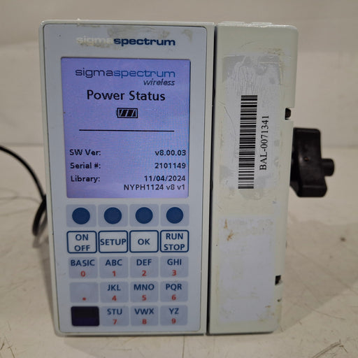 Baxter Baxter Sigma Spectrum 8.00.03 w/o Battery Infusion Pump Infusion Pump reLink Medical